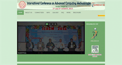 Desktop Screenshot of icacm.griet.ac.in